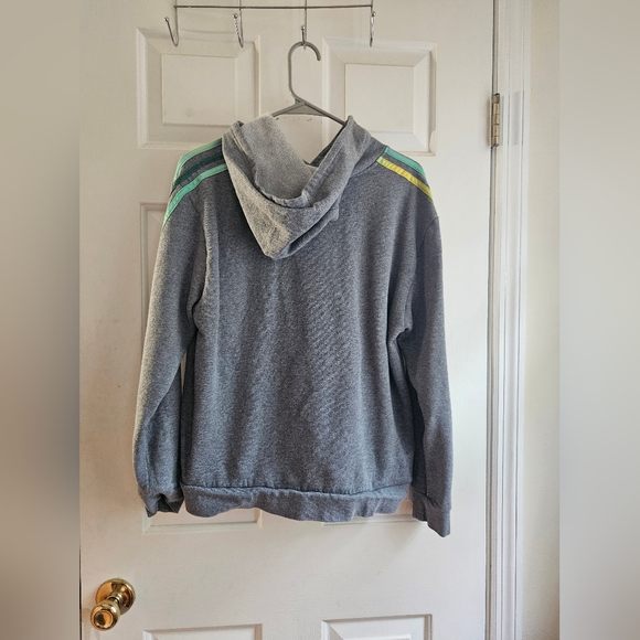 Adidas Gray Hoodie with Multicolor Logo - Picture 4 of 4